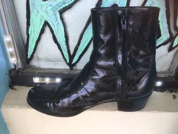 1970's Florsheim Men's Black Leather Beatle Boots