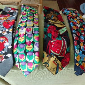 1980s Valentine Theme Neckties