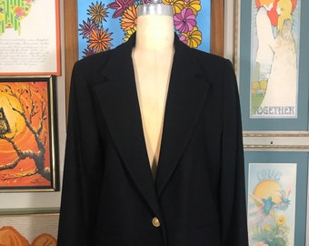 Appleseed's 1990's Ladies Black Wool Suit