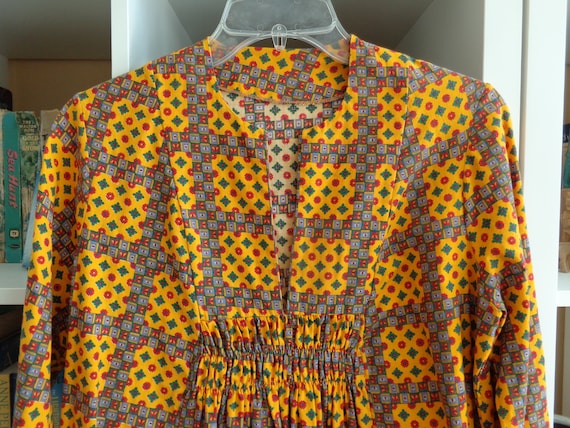 Val Mode Bohemian Maxi Dress VINTAGE Early 1970s G
