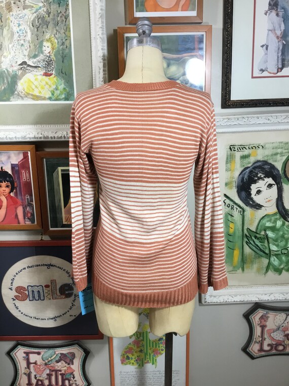 1970’s Women’s Light Weight Striped Pullover Swea… - image 3