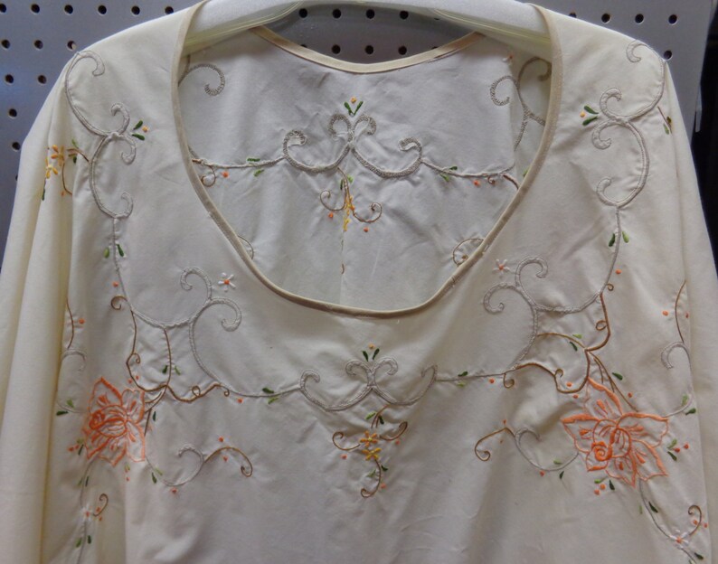 1970's Poncho Embroidered image 1