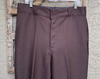 Dickies Men’s Vintage 1970’s Brown Polyester Pants