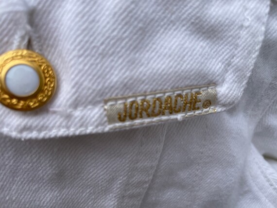 Jordache 1980’s Ladies White Denim Jacket - image 4