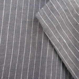 Studio Milano Italy Pure Linen Mens Brown White Pin Stripe Suit image 6