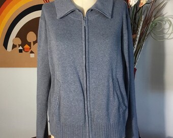 Covington 1990's Women's Gray Cardigan Sweater - Etsy