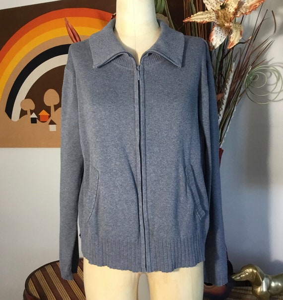 Covington 1990's Women's Gray Cardigan Sweater - Etsy