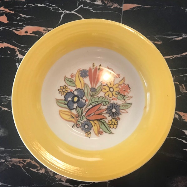 1950s American Limoges Bermuda Fruit Dessert Bowls 5-3/8”