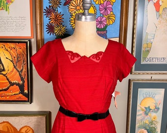 Famous Fashions 1960's Classic Red Dress