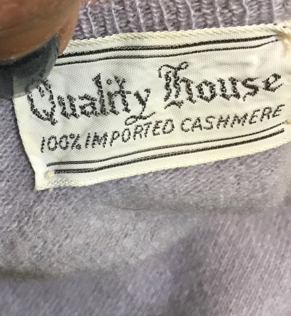 Quality House 1950’s Women’s Light Gray Cashmere … - image 5