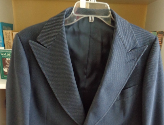 St.Regis Collection 1970's Men's Navy Blue Wool Pi