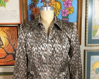 Alberto Makali for Cache 1980’s Women’s Leopard Jacket