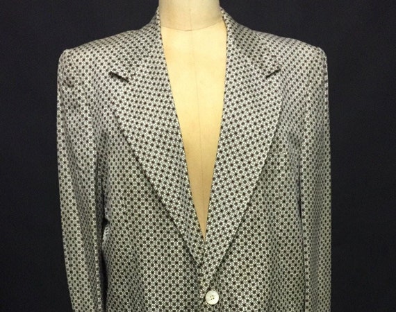 Hammonton Park 1970s Silk Patterned Jacket - image 1