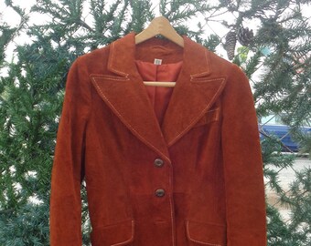Rust Leather Jacket | Etsy