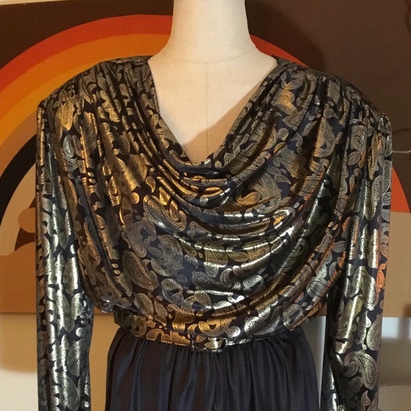 TF 1980’s Black & Gold Disco Jumpsuit