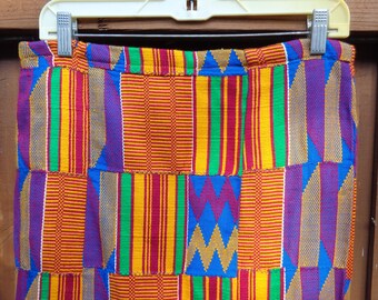 Ghana Maxi Skirt Multi Color Multi Print African Patchwork