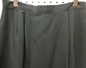 1980's Ladies Black Wool Skirt