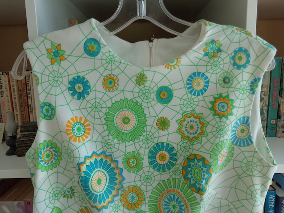 Bernardo 1960's Abstract Print Polyester Top