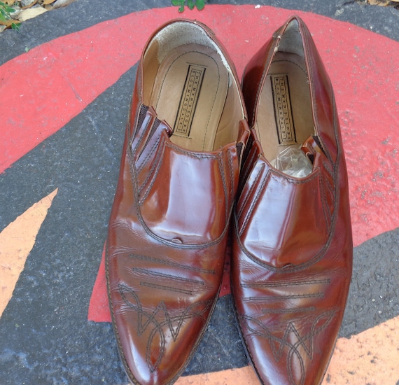 Bloomingdale's 1980's Brown Leather Italian Slip … - image 1