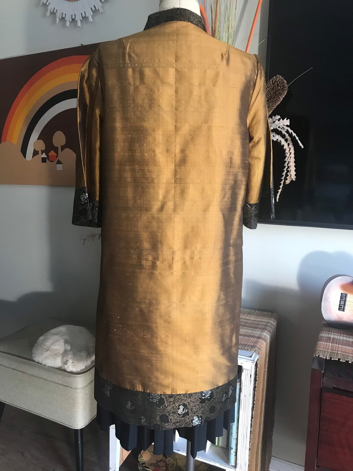 1960s Antique Gold Raw Silk Nehru Dress Etsy Il 1140xN.2906419149 C2ov