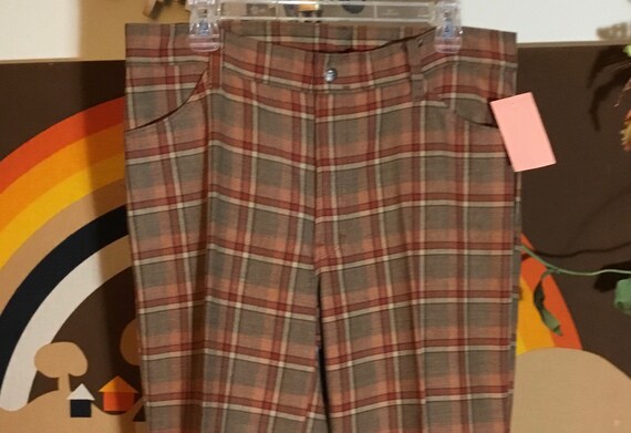 Plaid bell bottom best sale pants