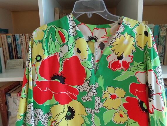 Kimono 1970's Hawaiian Floral Print