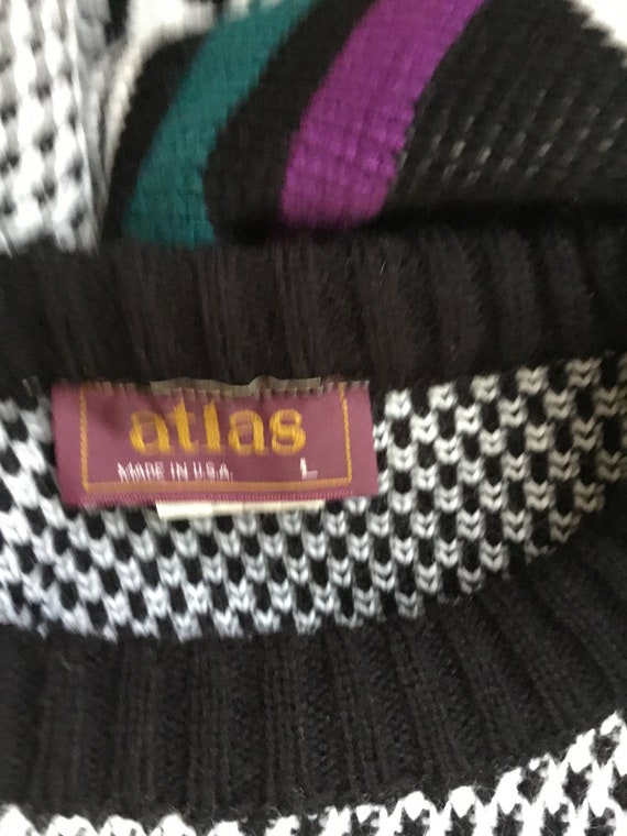 Atlas 1980's Unisex Multi Color Winter Sweater - image 6