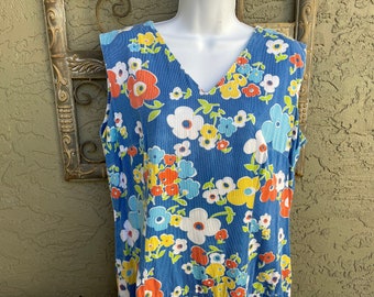 1970’s  Flower Power Cotton Romper