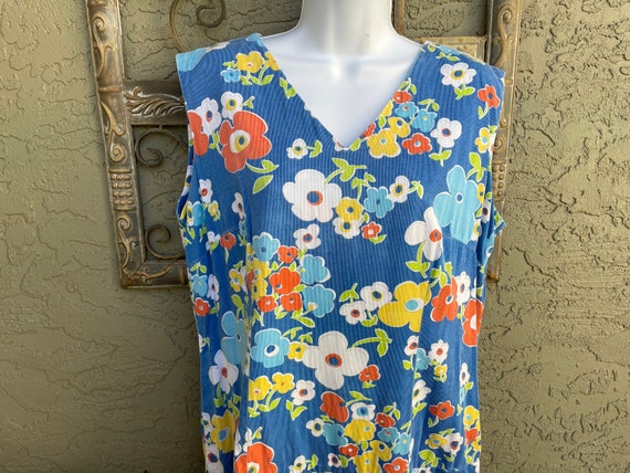 1970’s  Flower Power Cotton Romper - image 1