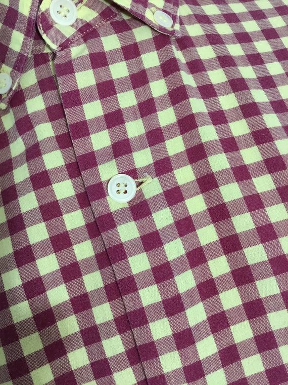 Richards 1980’s Men’s Gingham Check long Sleeve S… - image 4