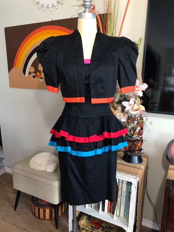 neon peplum dress neon dress