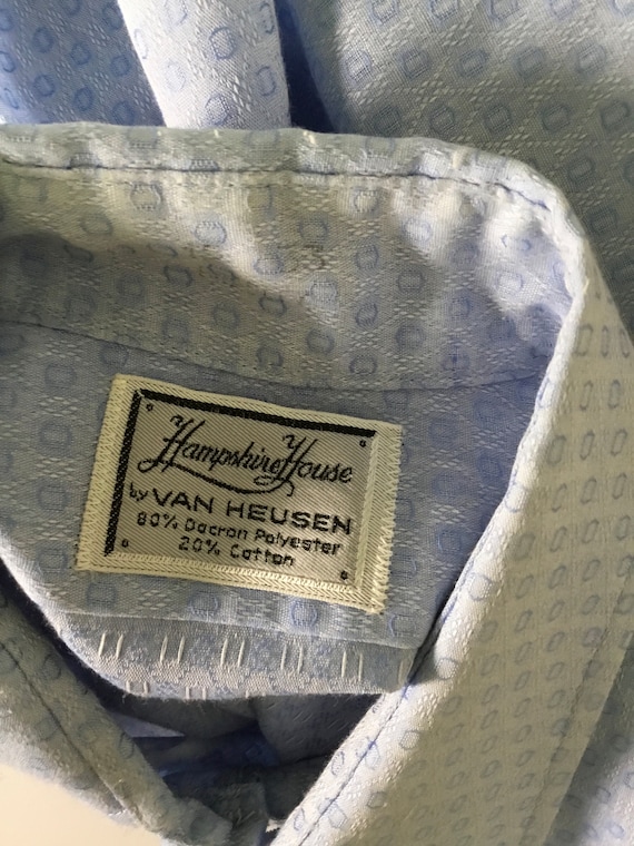 Van Heusen 1970’s Men’s Light Blue Dress Shirt - image 5