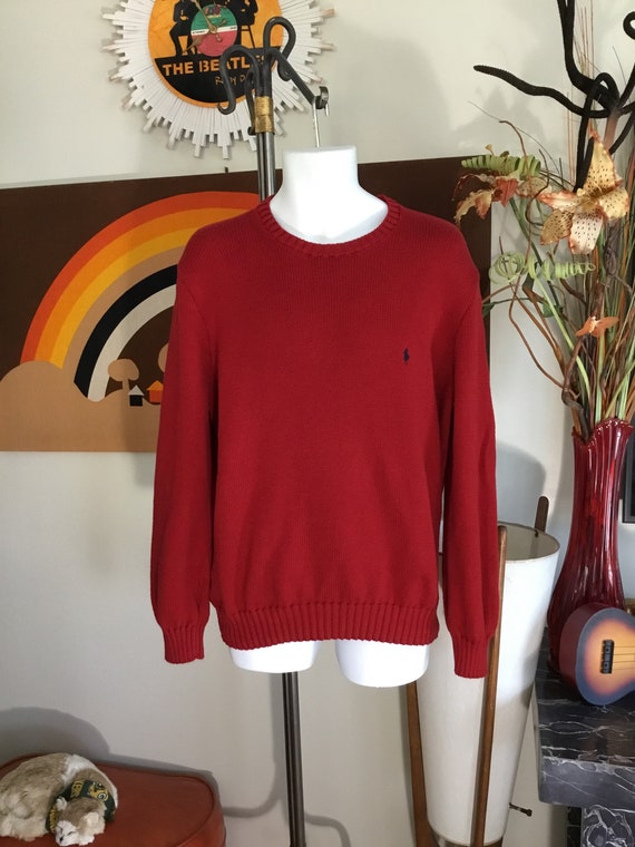 Ralph Lauren Polo Red 1980's Pullover Sweater - image 2