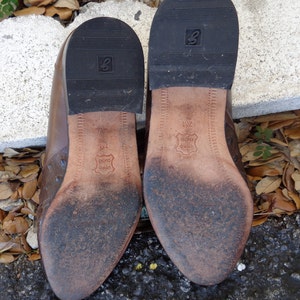 Giorgio Brutini 1980's Men's Brown Snake Skin Leather Loafers image 6