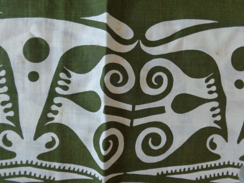 VINTAGE 1980/'s Tiki Print Marmeiko Type Fabric available