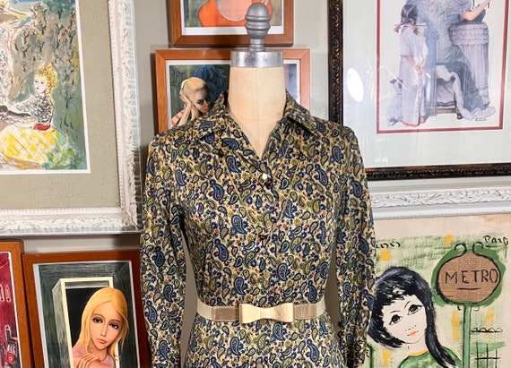 Marjorie Montgomery 1960s  Paisley Dress-deadstock - image 1