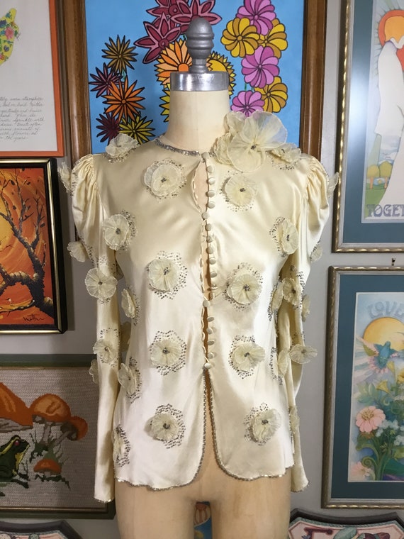 ROSARIA HALL 1980s silk blouse