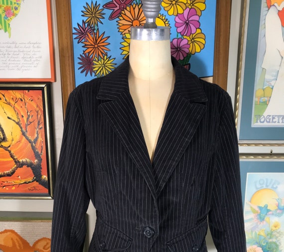 Levi's Jeans 1990's 2 Piece Ladies Pin Stripe Suit - image 1