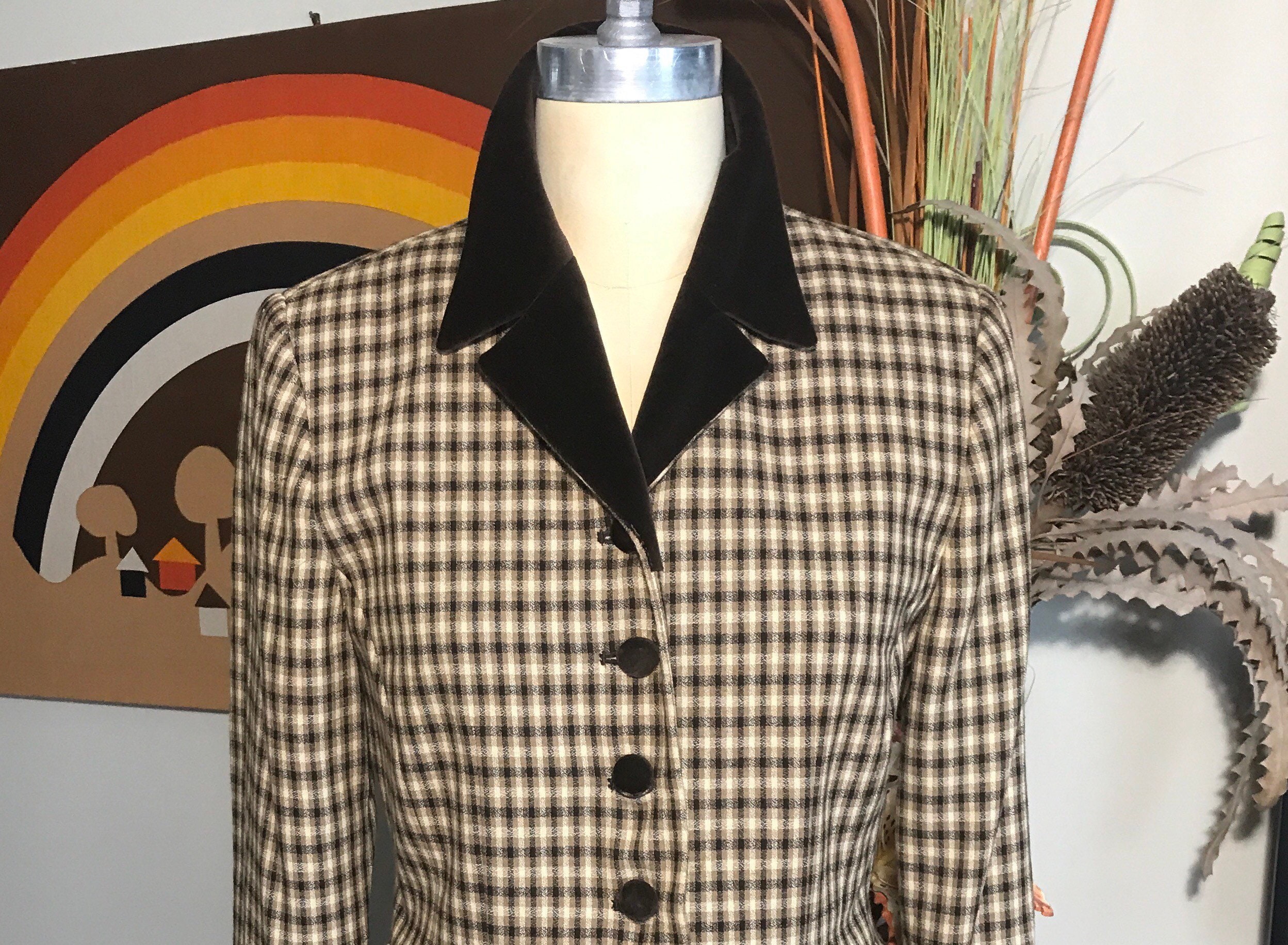 Real Vintage Search Engine Kasper 1980s Does 40S Suit Jacket $52.00 AT vintagedancer.com