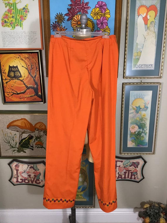 Departure 1970’s Women’s Orange Wide Leg Slacks - image 3