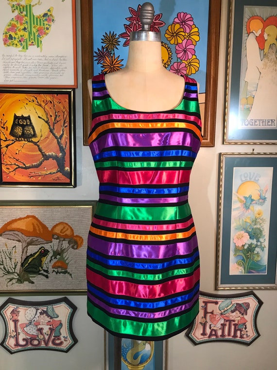 Maggy London 1990's Ribbon Dress - image 2