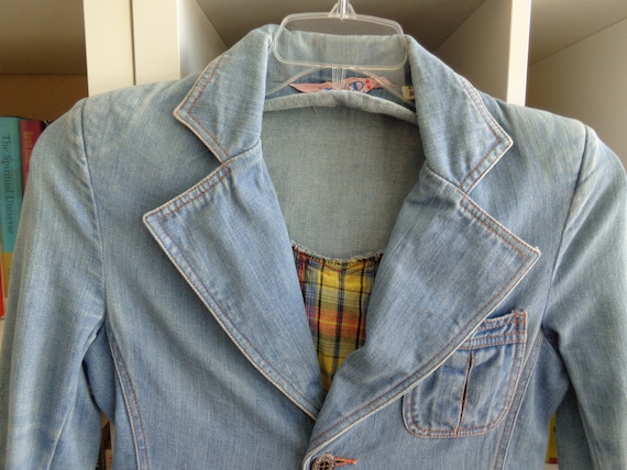 Faded Glory 1970's Jacket Blue Denim - Women's