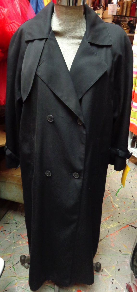 ladies black trench coat