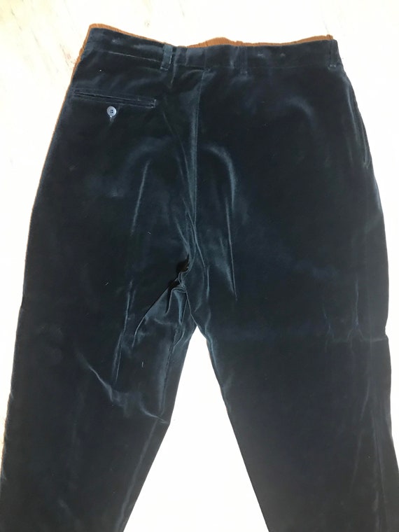 International Male 1980s Black Velvet Dress Slacks - image 5