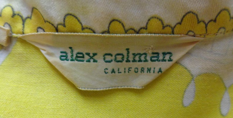 Alex Colman 1960's Yellow and White Paisley Blouse image 8