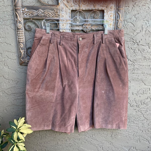 Wilsons 1980’s Men’s/Unisex Taupe Suede Shorts
