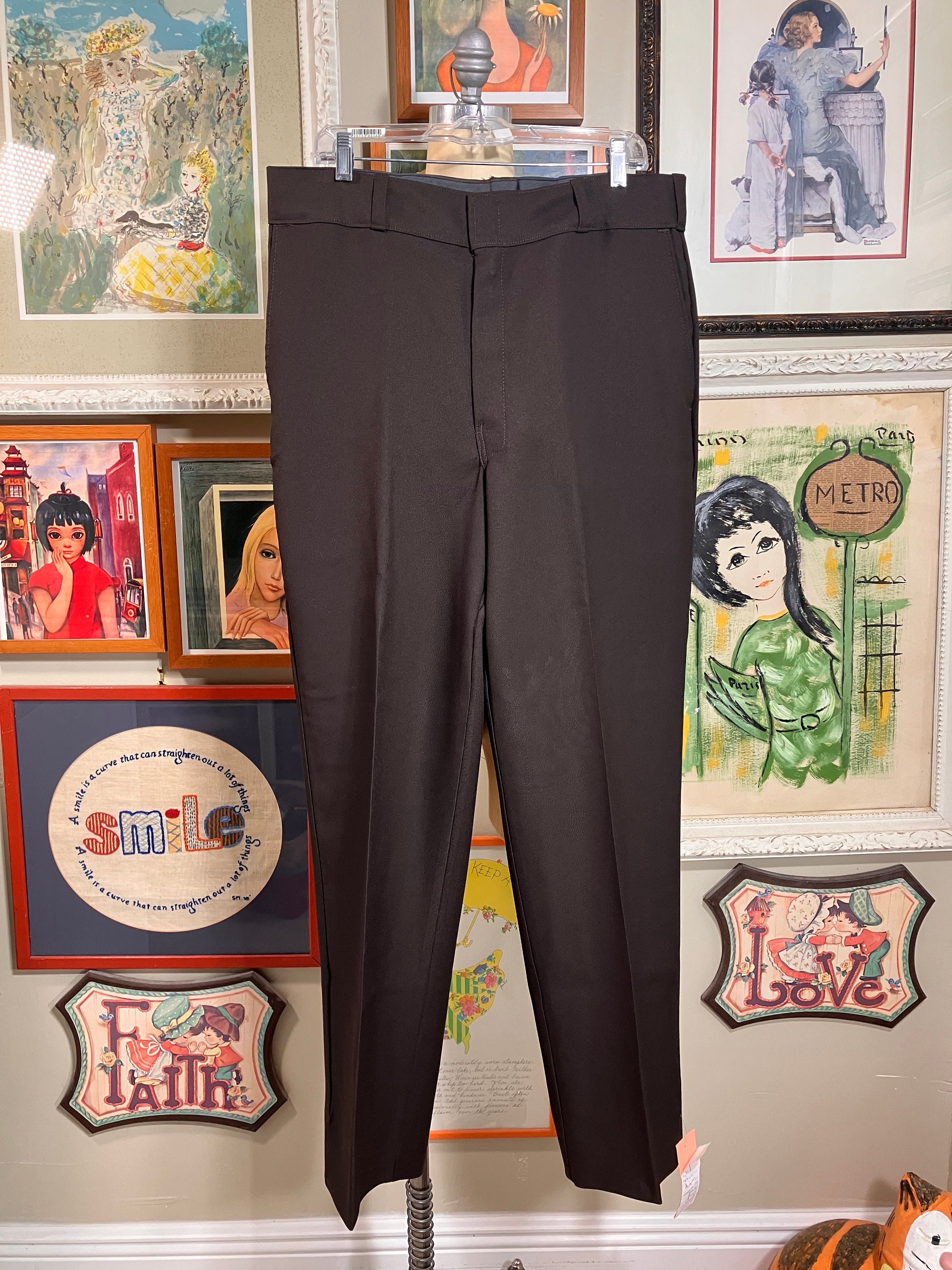 パンツ 70's Dickes Polyester Pants Dickies Men's Vintage 1970's Brown Polyester Pants - Etsy