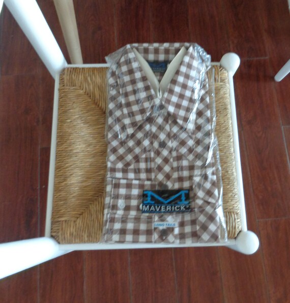 Maverick 1970's NWT Western Style Brown & White G… - image 1