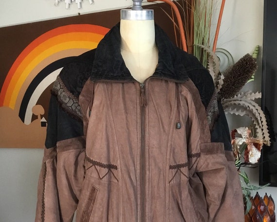 International Outerwear 1980's Men's Brown & Came… - image 1