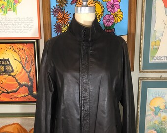 Zero King 1980’s Men's Brown Leather Jacket